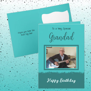 Very special Grandad happy birthday turquoise Card