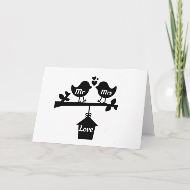 **VERY SPECIAL LOVEBIRDS** ON **WEDDING DAY"  CARD (Front)
