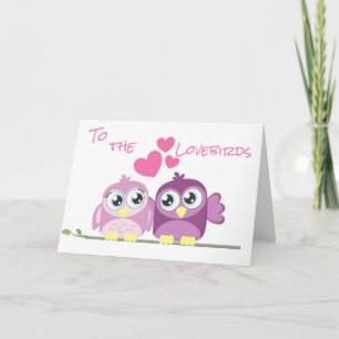 **VERY SPECIAL LOVEBIRDS** ON **WEDDING DAY" CARD