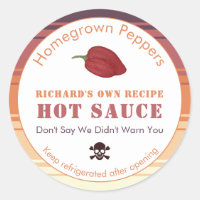 Very Spicy Skull And Crossbones Hot Sauce Label