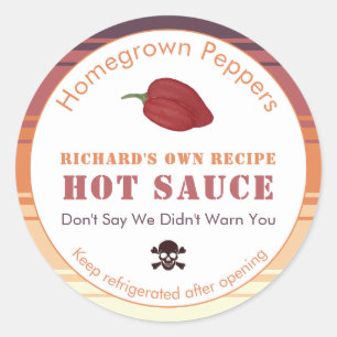 Very Spicy Skull And Crossbones Hot Sauce Label