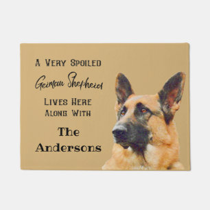 Very Spoiled German Shepherd Dog Doormat