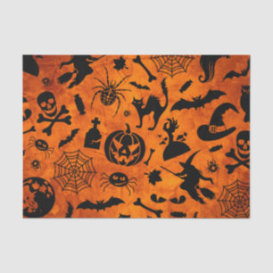 Very Spooky Halloween Witch, Black Cat, Pumpkin Tissue Paper