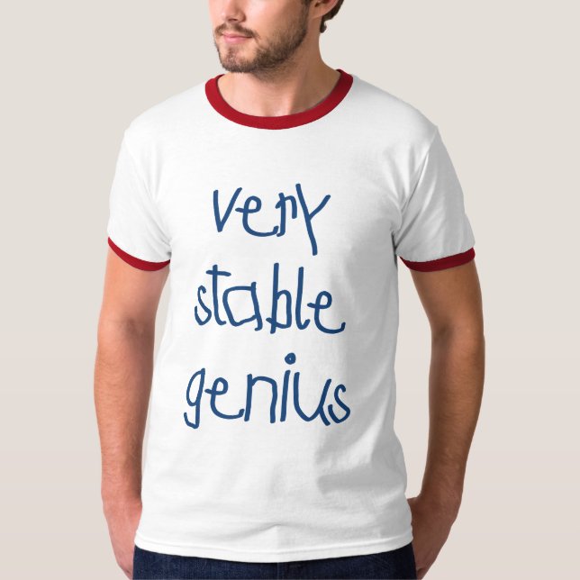 Very Stable Genius Kids' Handwriting T-Shirt (Front)