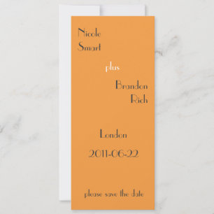 Very Tangerine Save The Date