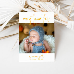Very Thankful Fall Autumn Birth Announcement