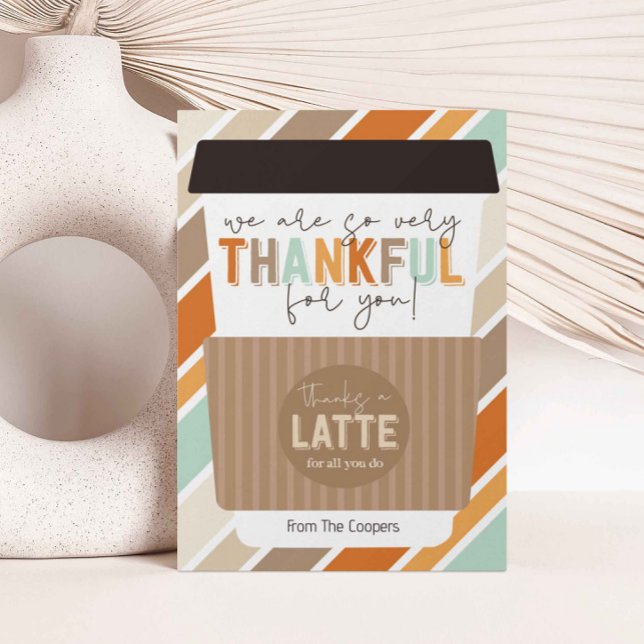 Very Thankful for you Coffee Gift Card Holder (Creator Uploaded)