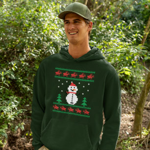Very Ugly Christmas Snowman Reindeer Rutting Hoodie