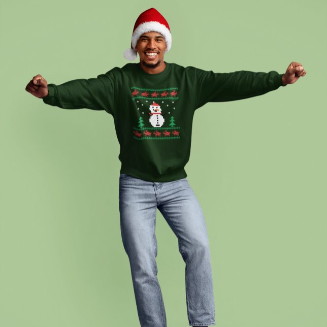 Very Ugly Christmas Snowman Reindeer Rutting Sweatshirt (Creator Uploaded)