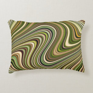 Very Unique Multi-Coloured Curvy Line Pattern Decorative Cushion