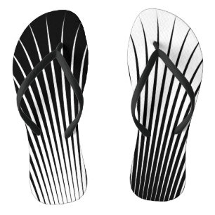 Very Unique White and Black Stripe Pattern Jandals