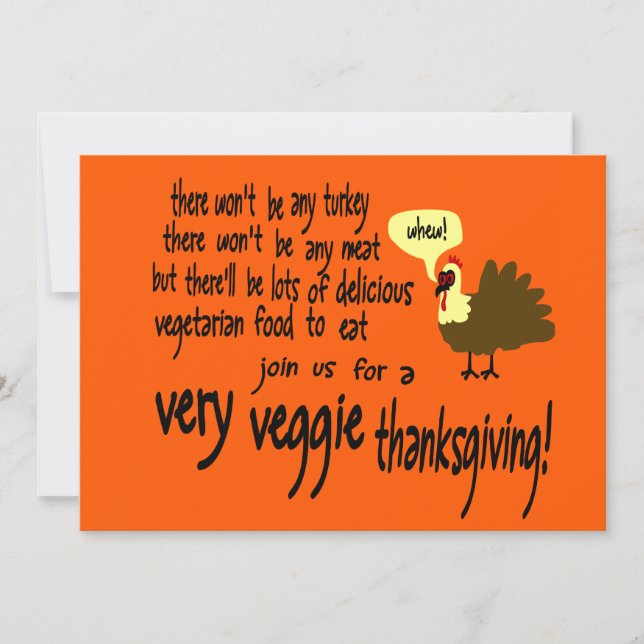 Very Veggie Thanksgiving Invitation (Front)