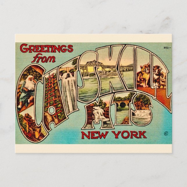 Very Vintage Catskill Mountains Postcard (Front)