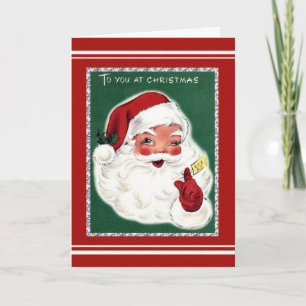 Very Vintage Santa Holiday Card