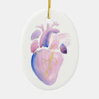 Very Violet Heart Ceramic Tree Decoration