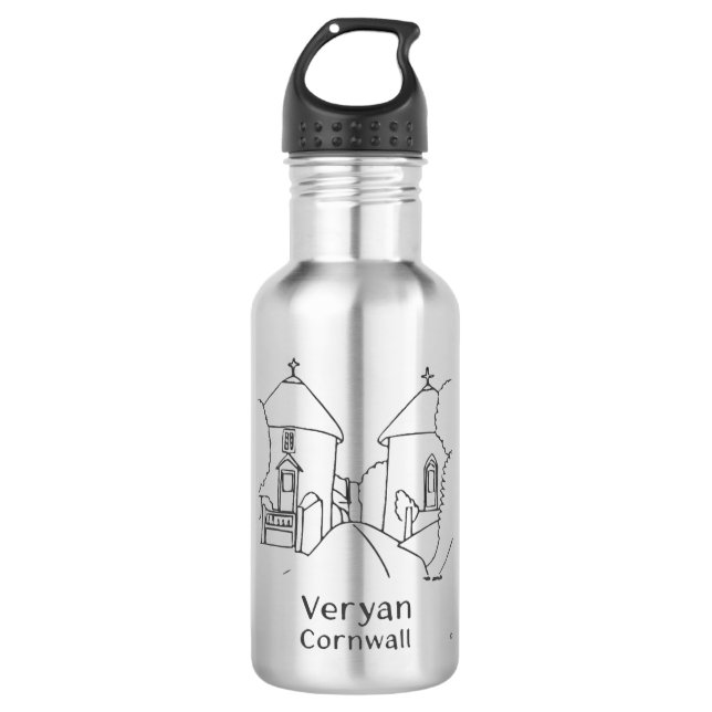 Veryan Roundhouses Water Bottle (Front)