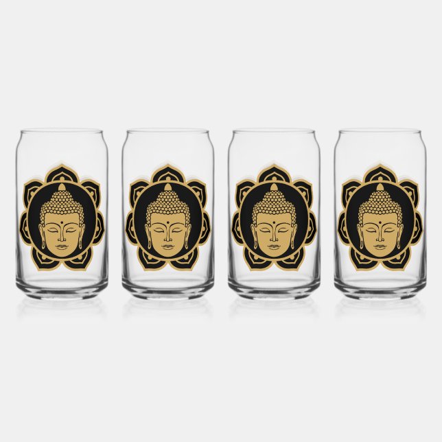 Vesak Buddha Can Glass (Front)