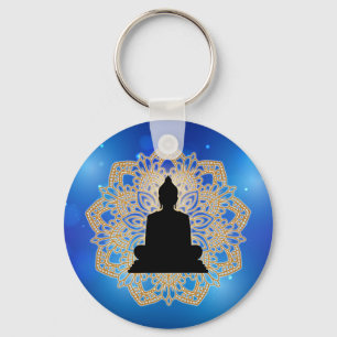 Vesak Day Buddha and Mandala Vaisakha Purnima Key Ring
