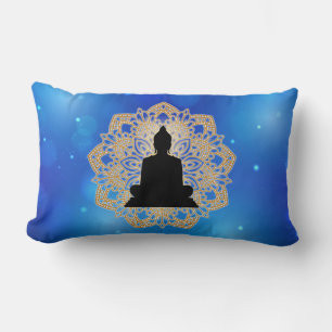 Vesak Day Buddha and Mandala Vaisakha Purnima Lumbar Cushion