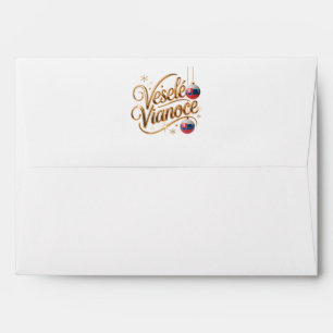 Veselé Vianoce Slovak Gold Christmas Envelope