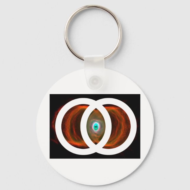 Vesica Piscis Hourglass Nebula Key Ring (Front)