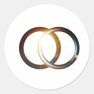 Vesica Piscis Sunrise Classic Round Sticker