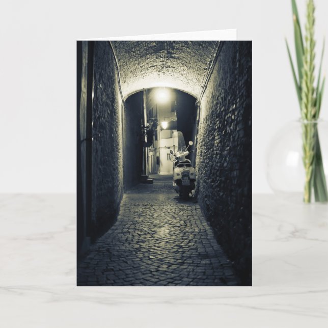 Vespa Scooter in Italy Card (Front)