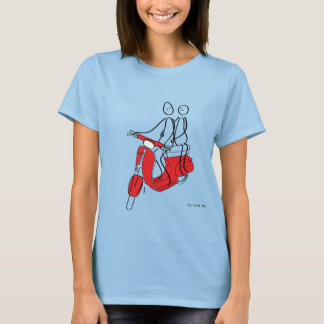 Vespa.Stickman on a Vespa. T-Shirt
