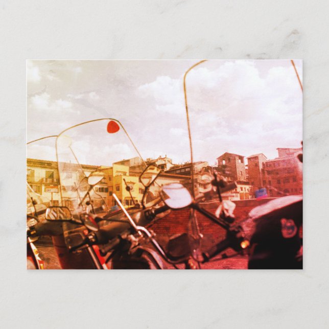 Vespas in Florence Postcard (Front)