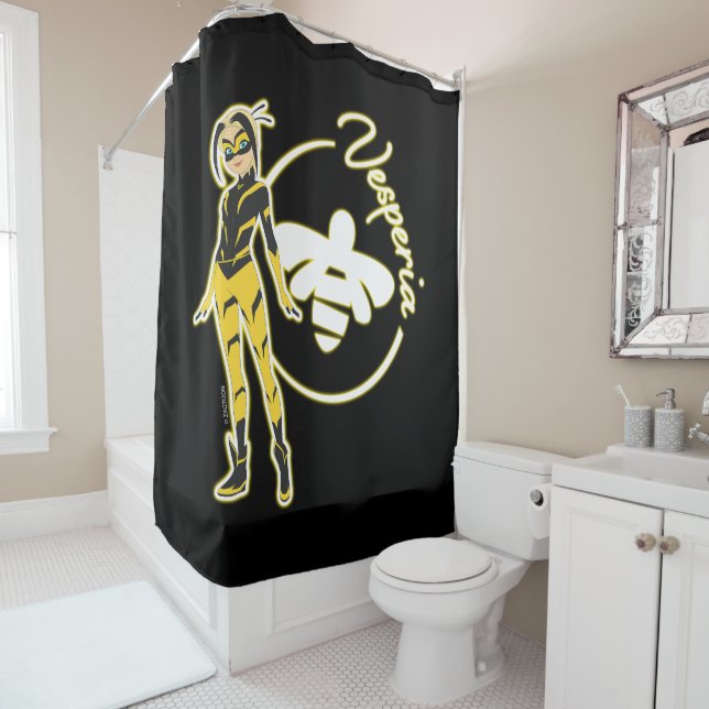 Vesperia Badge Shower Curtain (In Situ)