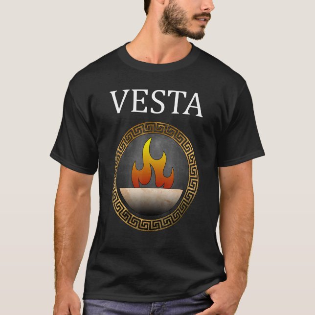 Vesta Roman Goddess Of Hearth And Home Symbol T-Shirt (Front)