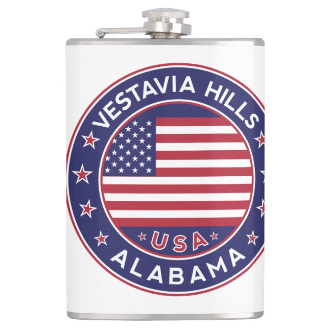 Vestavia Hills, Alabama Hip Flask (Front)