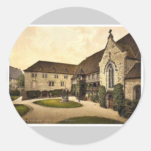 Veste Coburg Furstenbau, Thuringia, Germany rare P Classic Round Sticker (Front)