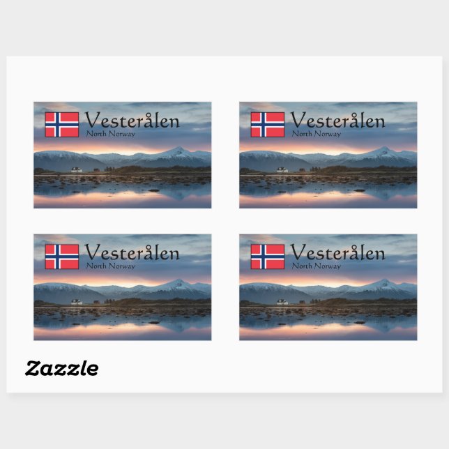 Vesteralen Norway Souvenir Rectangular Sticker (Sheet)