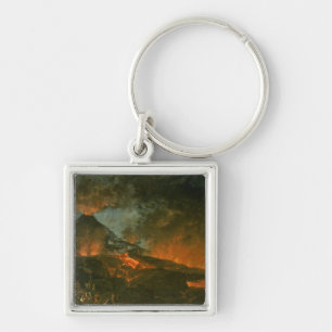 Vesuvius Erupting Key Ring