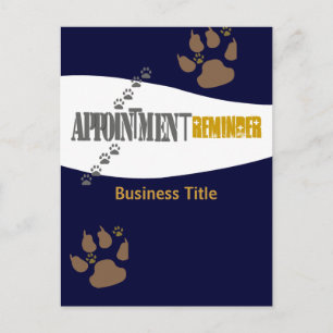 Vet Animal Care Appointment Reminder Postcard