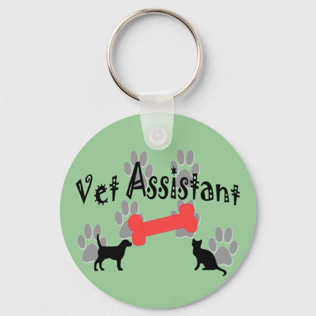 Vet Assistant Gifts Key Ring (Front)