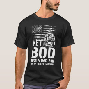 Vet Bod Like Dad Bod But More Back Pain Retro Vint T-Shirt