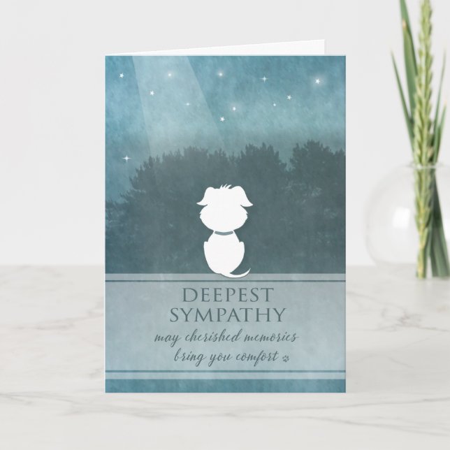 Vet & Business Dog Sympathy - Cherished Memories Card (Front)