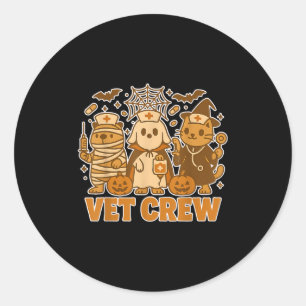 Vet Crew Halloween Costume Dog Cat Capybara Pet Te Classic Round Sticker