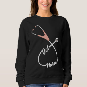 Vet Nurse Stethoscope Nursing Sweatshirt