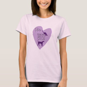 Vet Student Future Vet Cat and Dog Heart T-Shirt