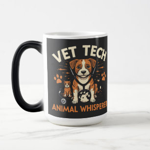 Vet Tech Animal Whisperer Cute Puppy Stethoscope Magic Mug