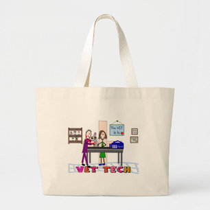 Vet Tech Art Gifts Large Tote Bag