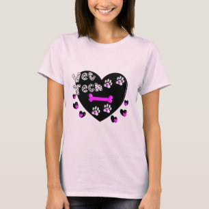 Vet Tech BLACK AND WHITE HEARTS T-Shirt