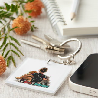 Vet Tech Care Chaos Keychain
