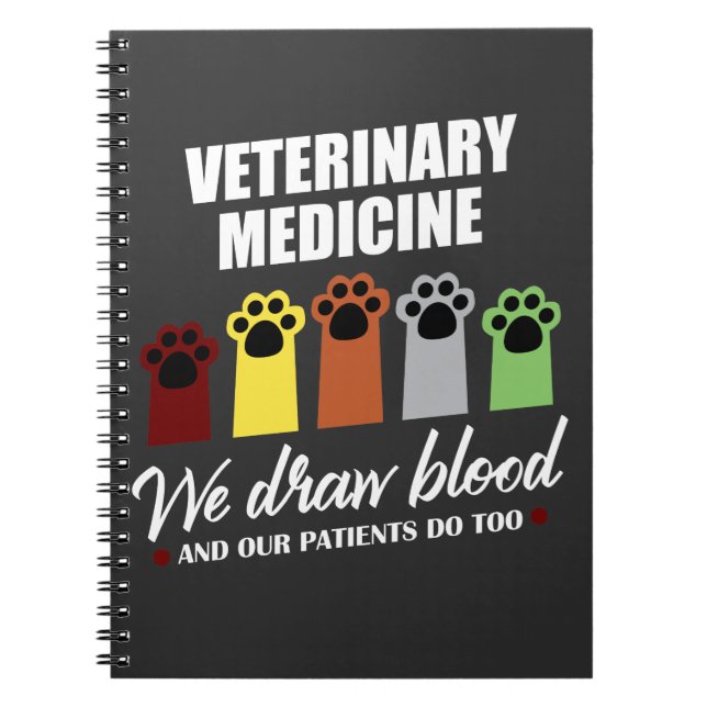 Vet Tech Gift For Veterinary Tech Draw Blood Notebook (Front)