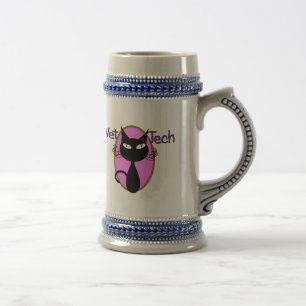 Vet Tech Gifts "Adorable Cat Design" Beer Stein