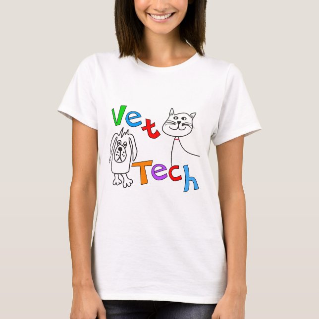 Vet Tech Gifts, Veterinary Technician T-Shirt (Front)