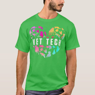 Vet Tech Heart Love Funny Veterinary Technician DA T-Shirt